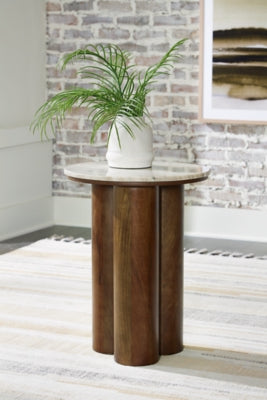 Ashley Henfield Beige Brown Accent Table