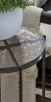 Ashley Newgoren Clear Black Accent Table
