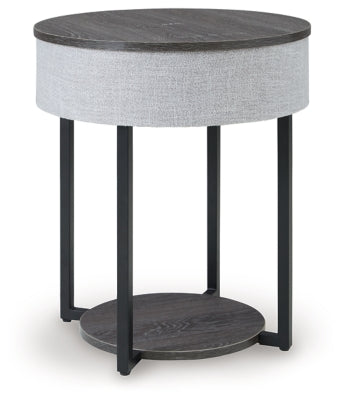 Ashley Sethlen Gray Black Accent Table with Speaker