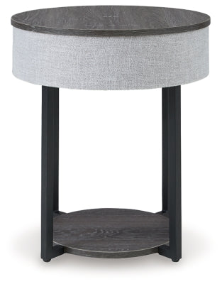 Ashley Sethlen Gray Black Accent Table with Speaker