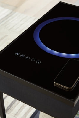 Ashley Gemmet Black Accent Table with Speaker