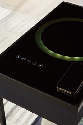 Ashley Gemmet Black Accent Table with Speaker