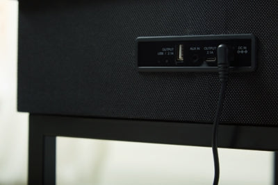 Ashley Gemmet Black Accent Table with Speaker