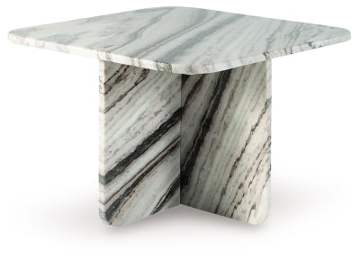 Ashley Baretton Black White Taupe Accent Coffee Table