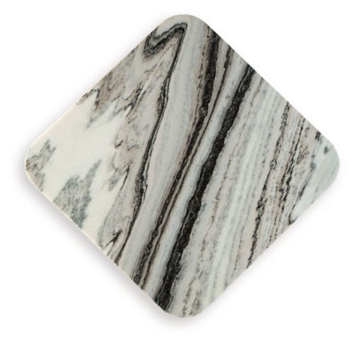 Ashley Baretton Black White Taupe Accent Coffee Table