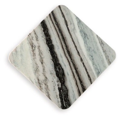 Ashley Baretton Black White Taupe Accent Coffee Table