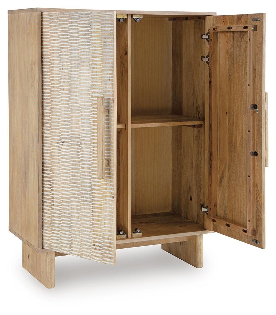 Ashley Dallinbury Natural White Wash Accent Cabinet