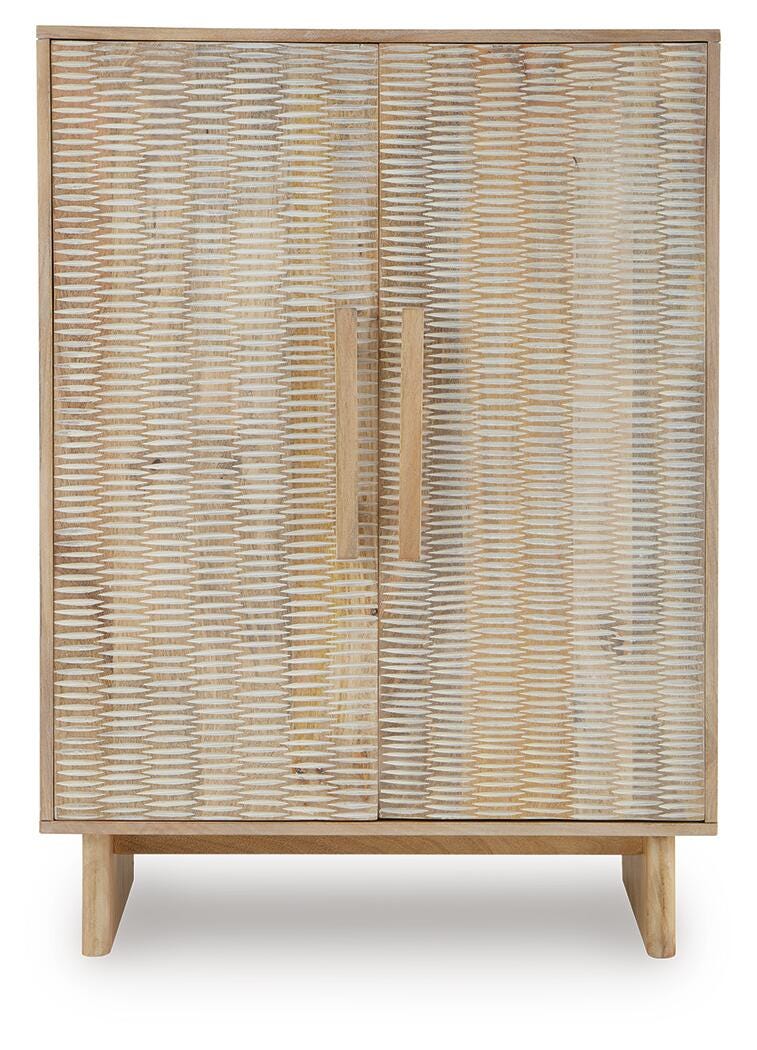 Ashley Dallinbury Natural White Wash Accent Cabinet