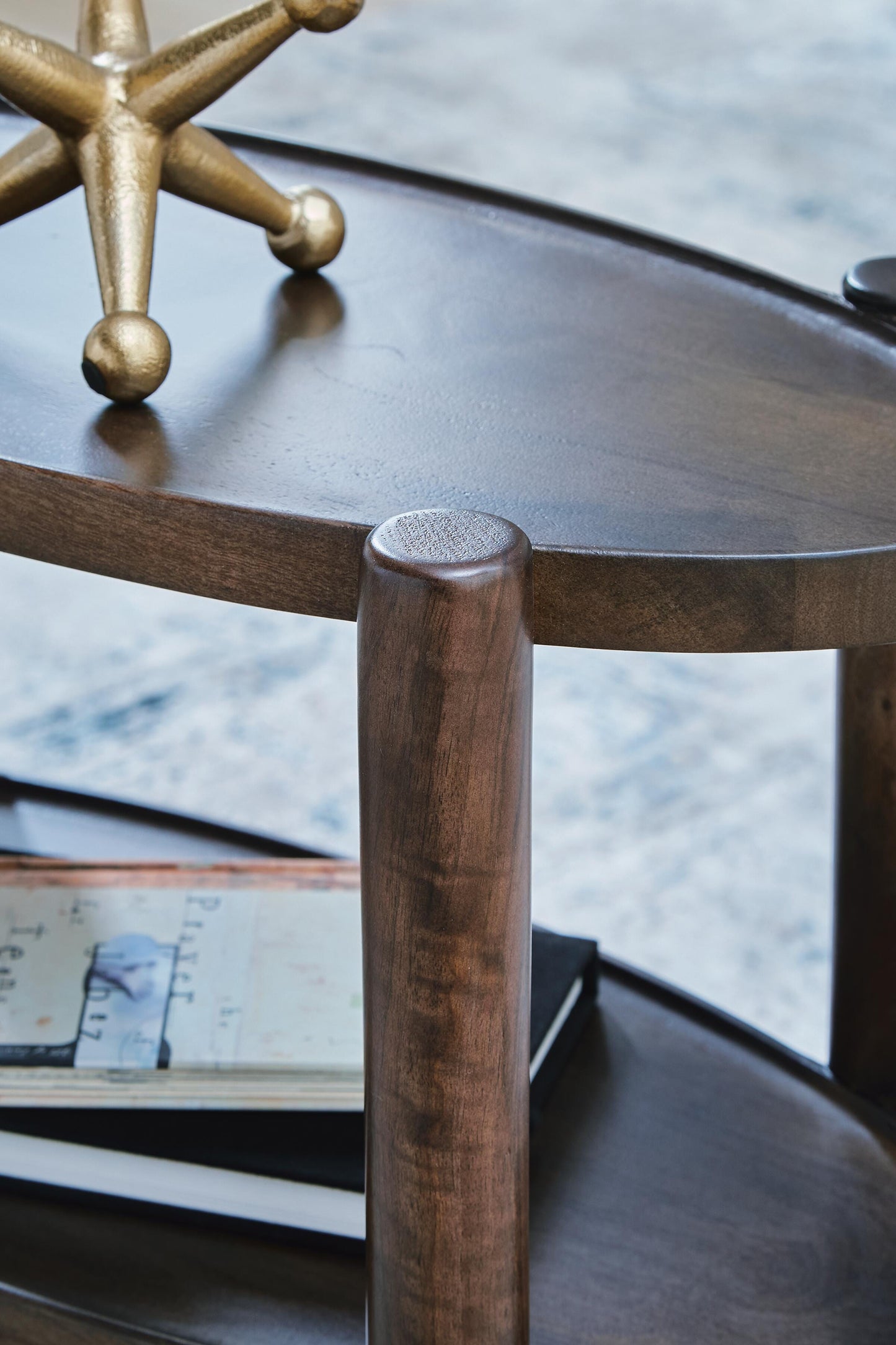 Ashley Wiattbury Gray Brown Accent Table
