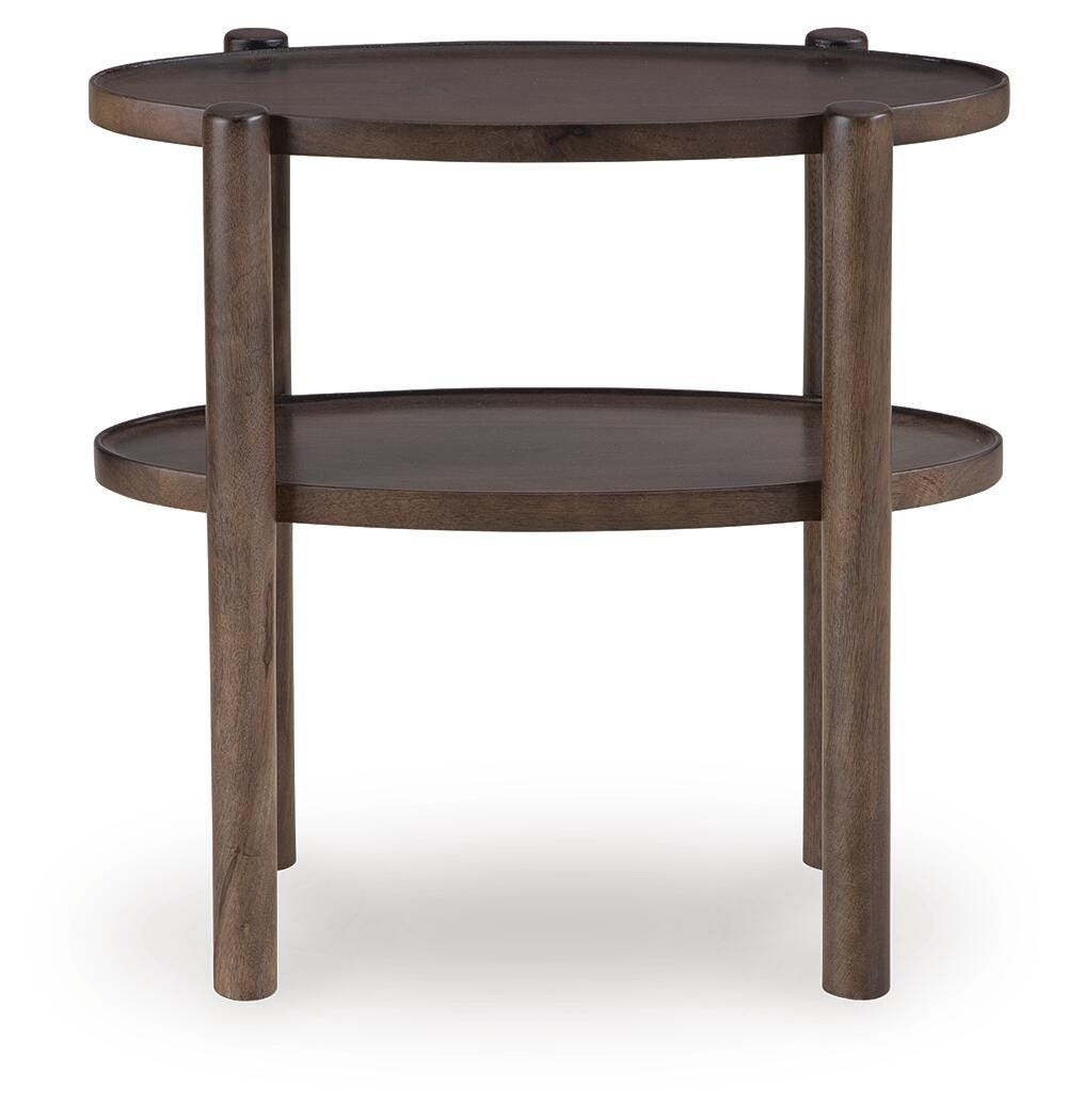 Ashley Wiattbury Gray Brown Accent Table