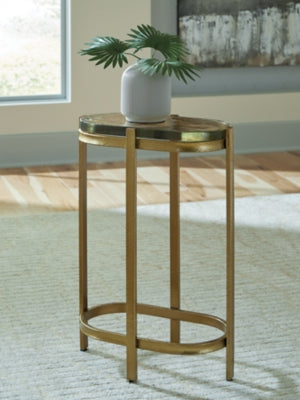 Ashley Porterville Gold Finish Accent Table