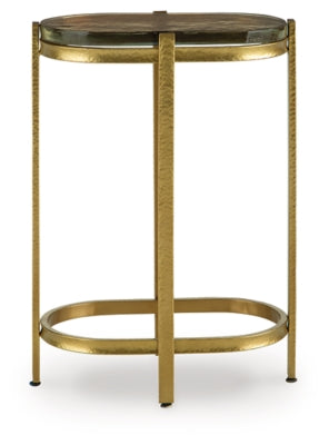 Ashley Porterville Gold Finish Accent Table