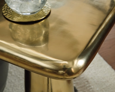 Ashley Dallenburg Gold Finish Accent Table