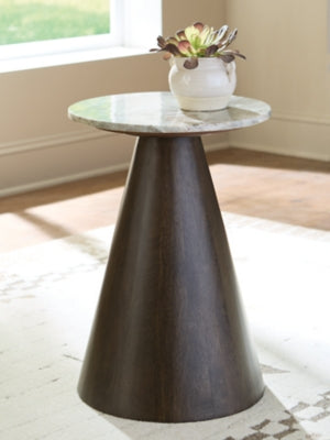 Ashley Waltnor Gray White Brown Accent Table