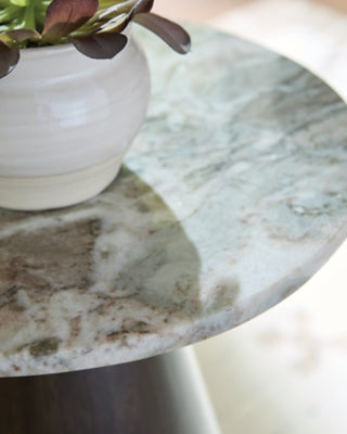 Ashley Waltnor Gray White Brown Accent Table