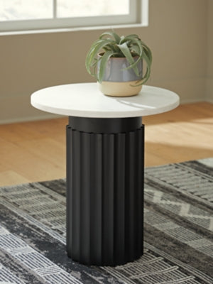 Ashley Wainstone Black White Accent Table