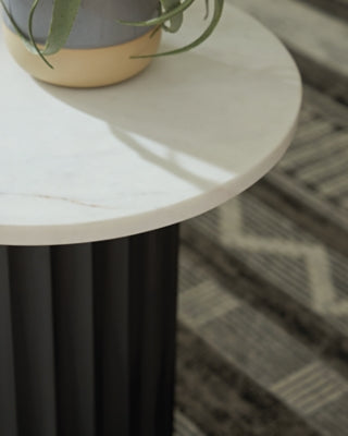 Ashley Wainstone Black White Accent Table