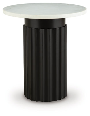 Ashley Wainstone Black White Accent Table