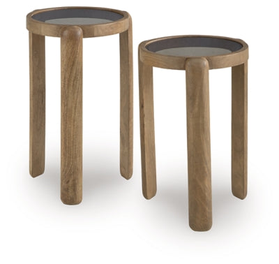 Ashley Jossor Light Brown Accent Table (Set of 2)