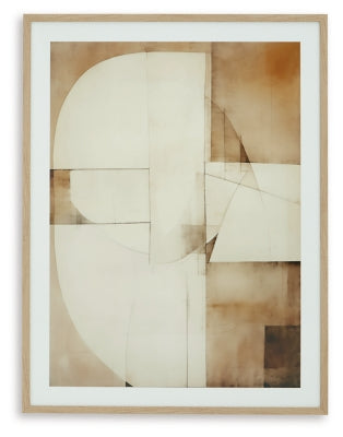 Ashley Corlain Brown Tan White Wall Art
