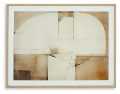Ashley Corlain Brown Tan White Wall Art
