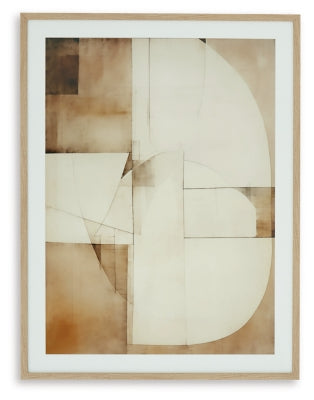 Ashley Corlain Brown Tan White Wall Art