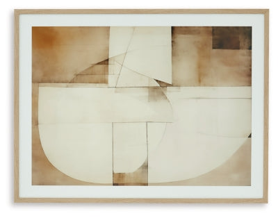 Ashley Corlain Brown Tan White Wall Art