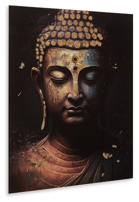 Ashley Caymoore Black Gold Finish Wall Art