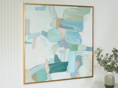 Ashley Wynburn White Blue Green Wall Art