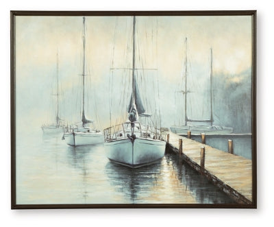 Ashley Worthney Blue White Brown Wall Art