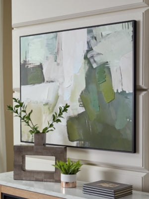 Ashley Vinick Green Gray White Wall Art