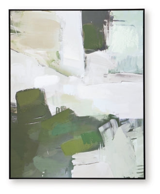 Ashley Vinick Green Gray White Wall Art