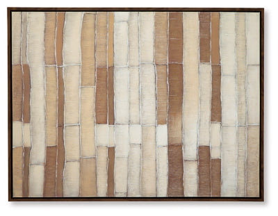 Ashley Kalanmore Brown Tan White Wall Art