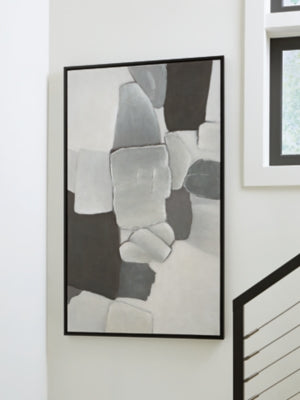 Ashley Adilson White Gray Black Wall Art