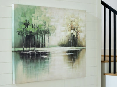 Ashley Garlenridge Green Tan White Wall Art