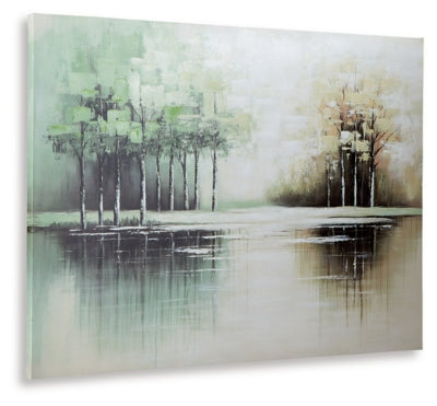 Ashley Garlenridge Green Tan White Wall Art