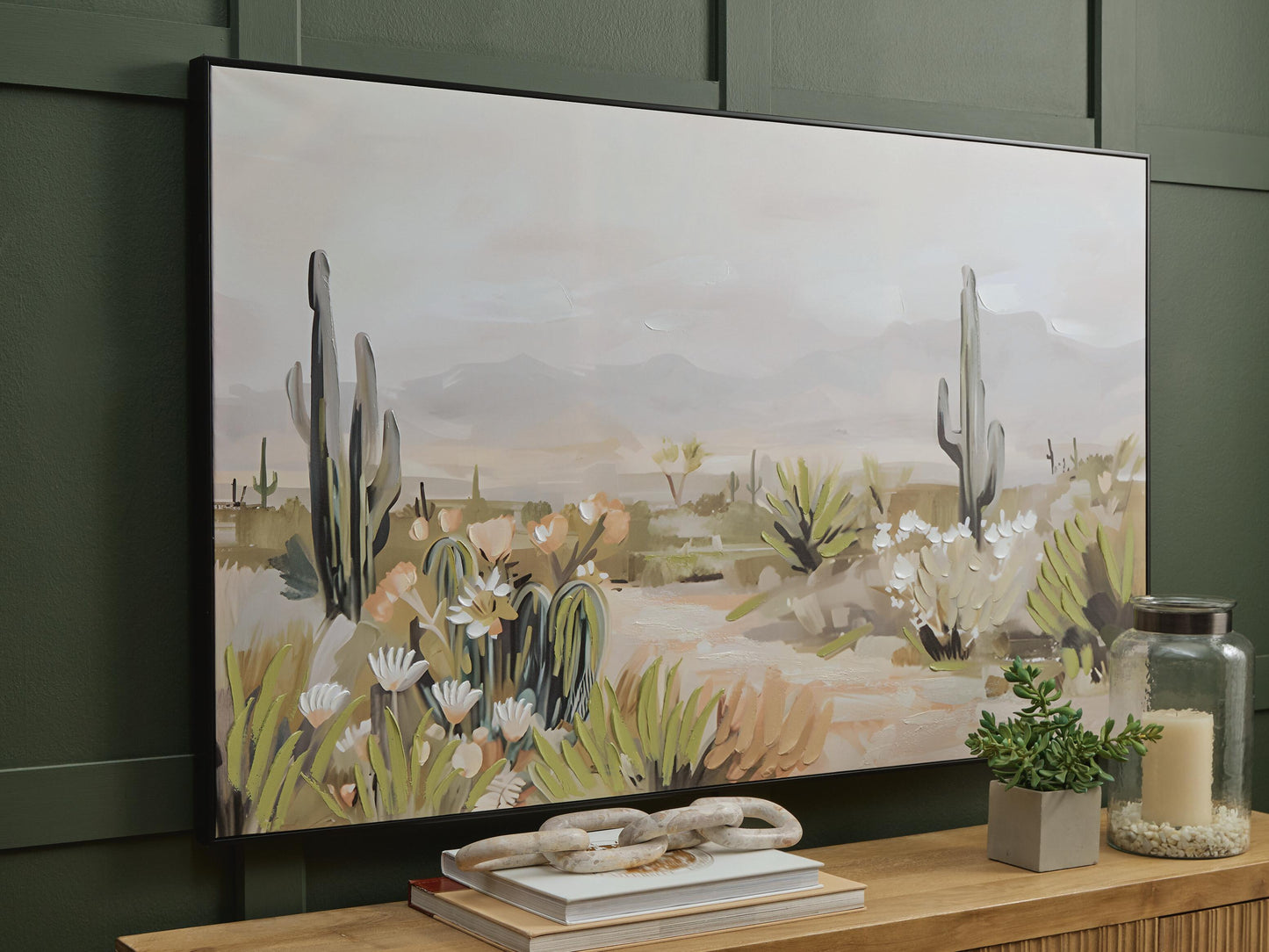Ashley Sidworth Green Beige Gray Wall Art