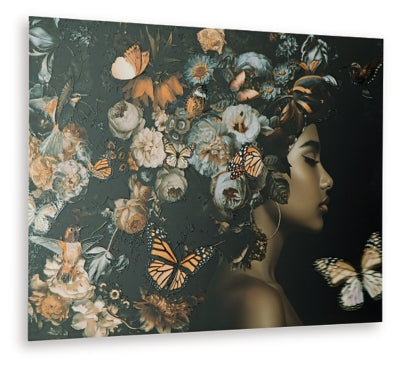 Ashley Valfer Orange Black White Wall Art