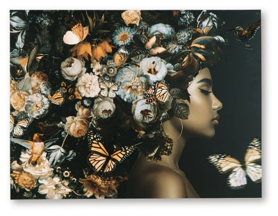 Ashley Valfer Orange Black White Wall Art