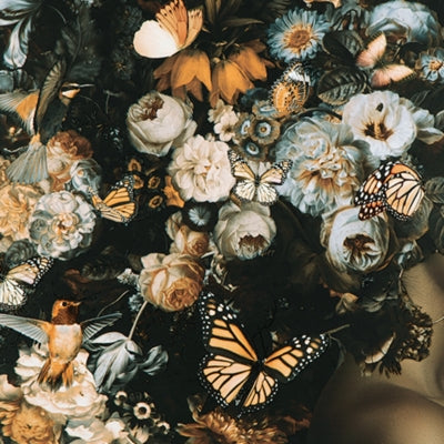 Ashley Valfer Orange Black White Wall Art