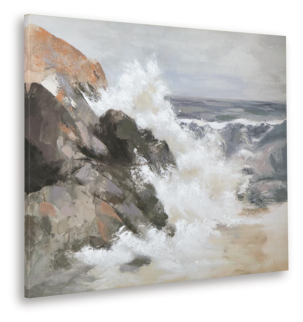 Ashley Worthner Tan Gray White Wall Art