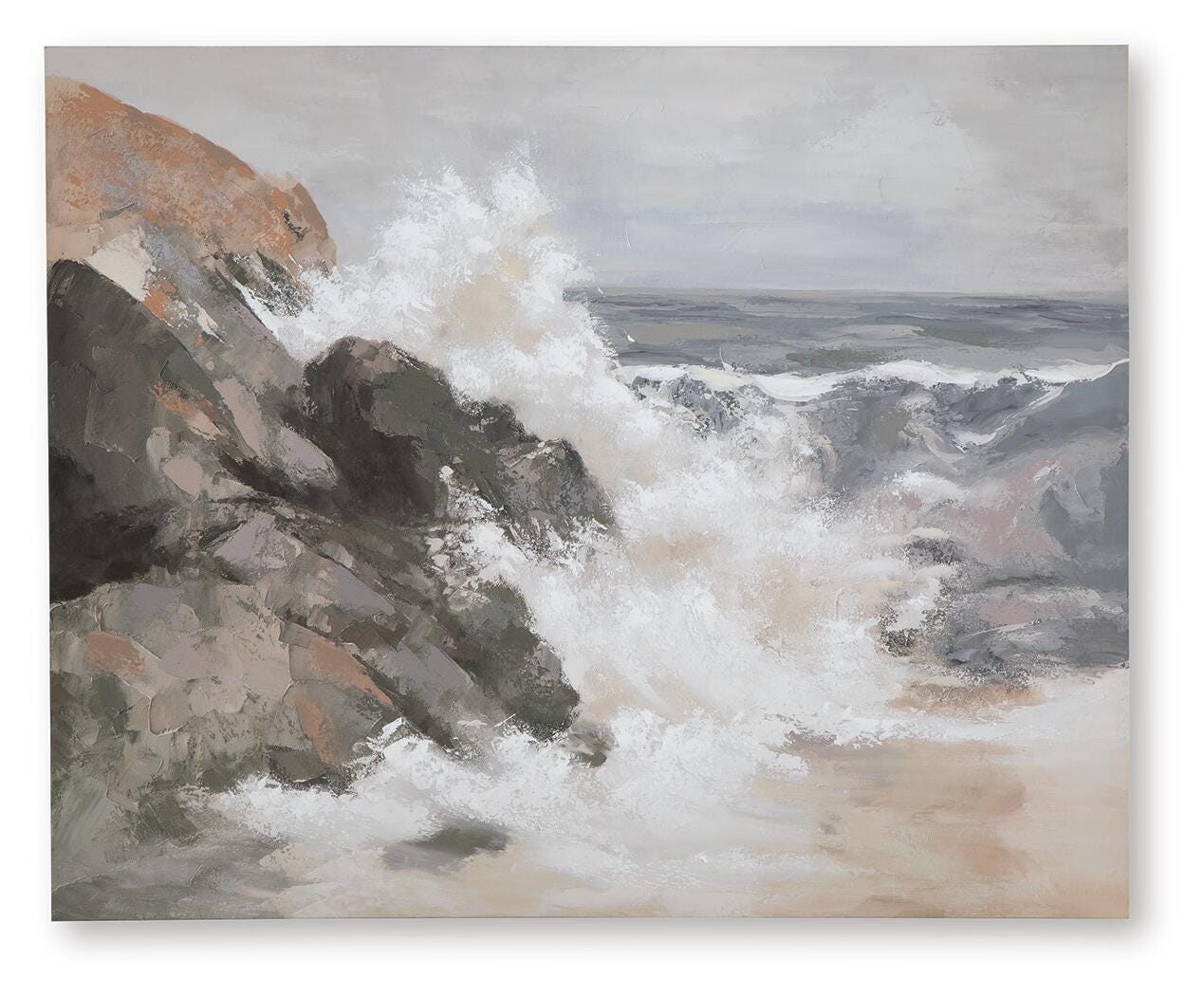 Ashley Worthner Tan Gray White Wall Art