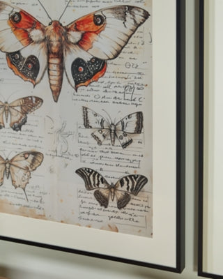 Ashley Jossletts Orange Black Ivory Wall Art (Set of 3)