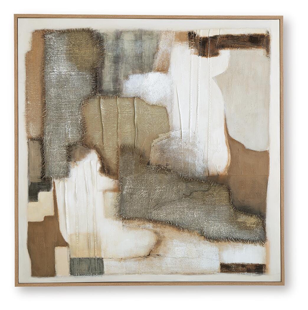 Ashley Wylander Tan Brown Gray Wall Art