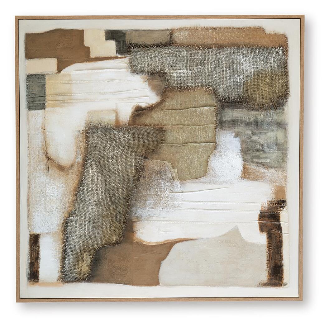 Ashley Wylander Tan Brown Gray Wall Art