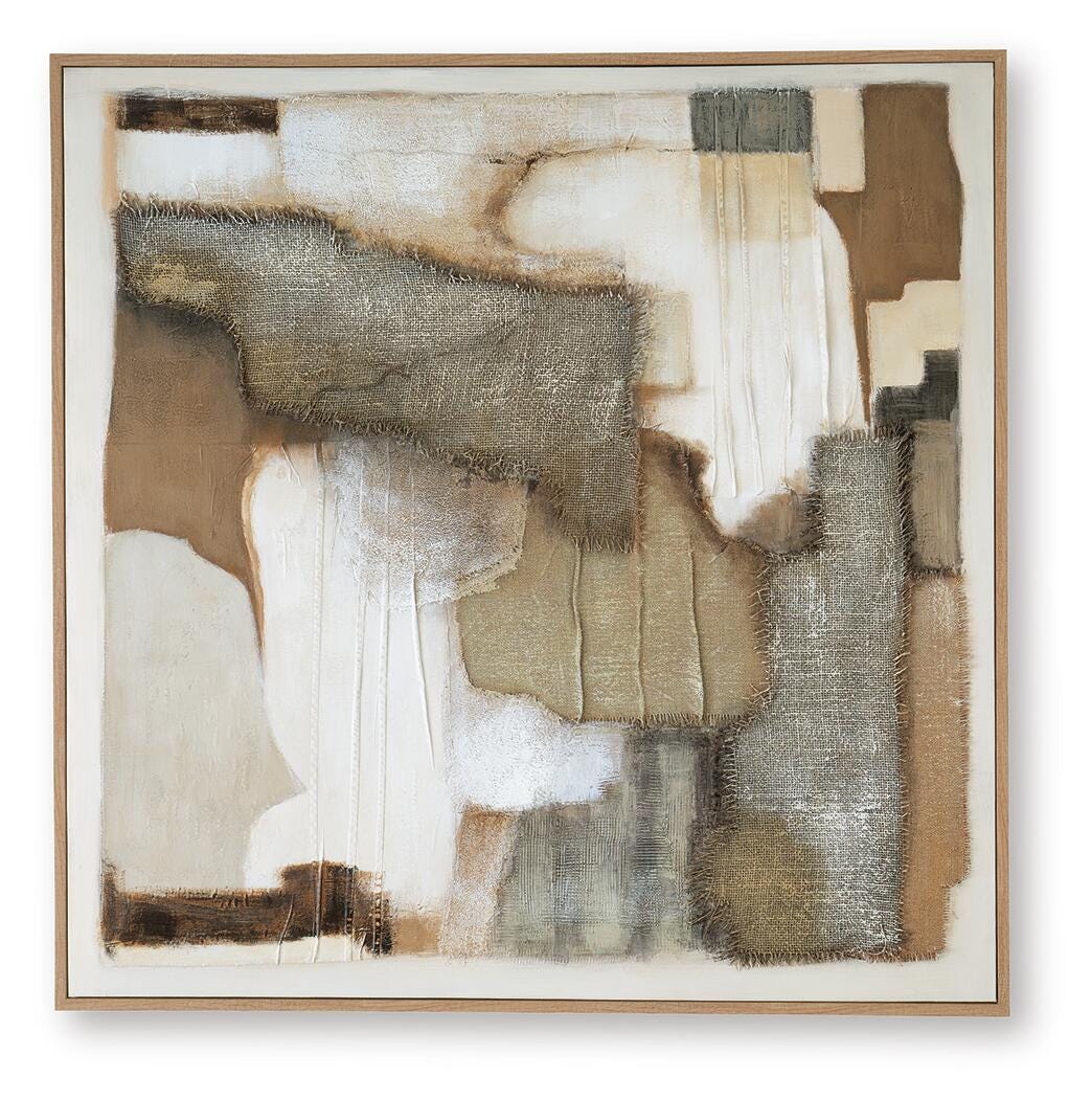 Ashley Wylander Tan Brown Gray Wall Art