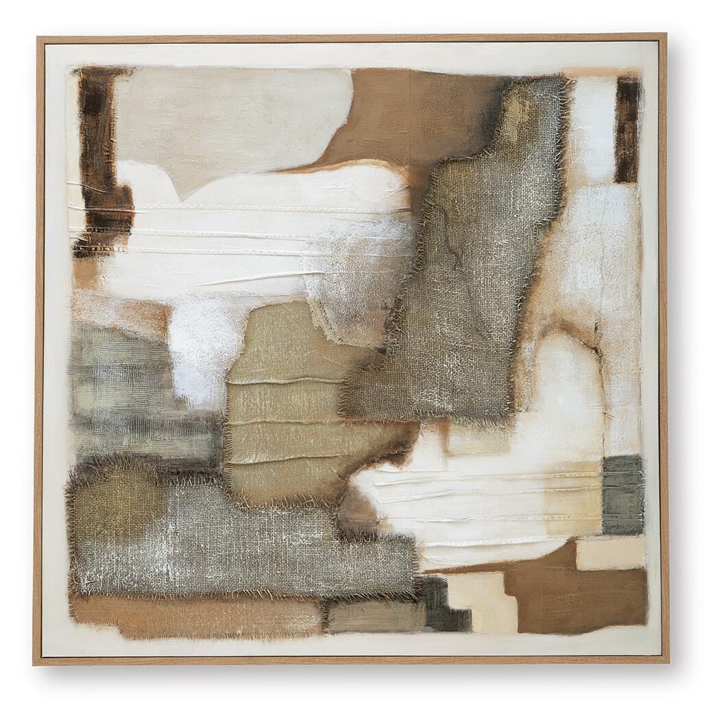 Ashley Wylander Tan Brown Gray Wall Art
