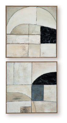 Ashley Bexlen Tan Taupe Black Wall Art (Set of 2)