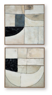 Ashley Bexlen Tan Taupe Black Wall Art (Set of 2)