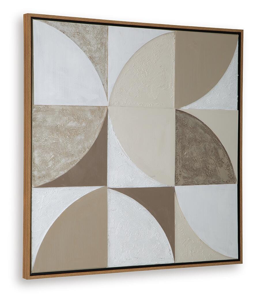 Ashley Harelman Tan Taupe White Wall Art